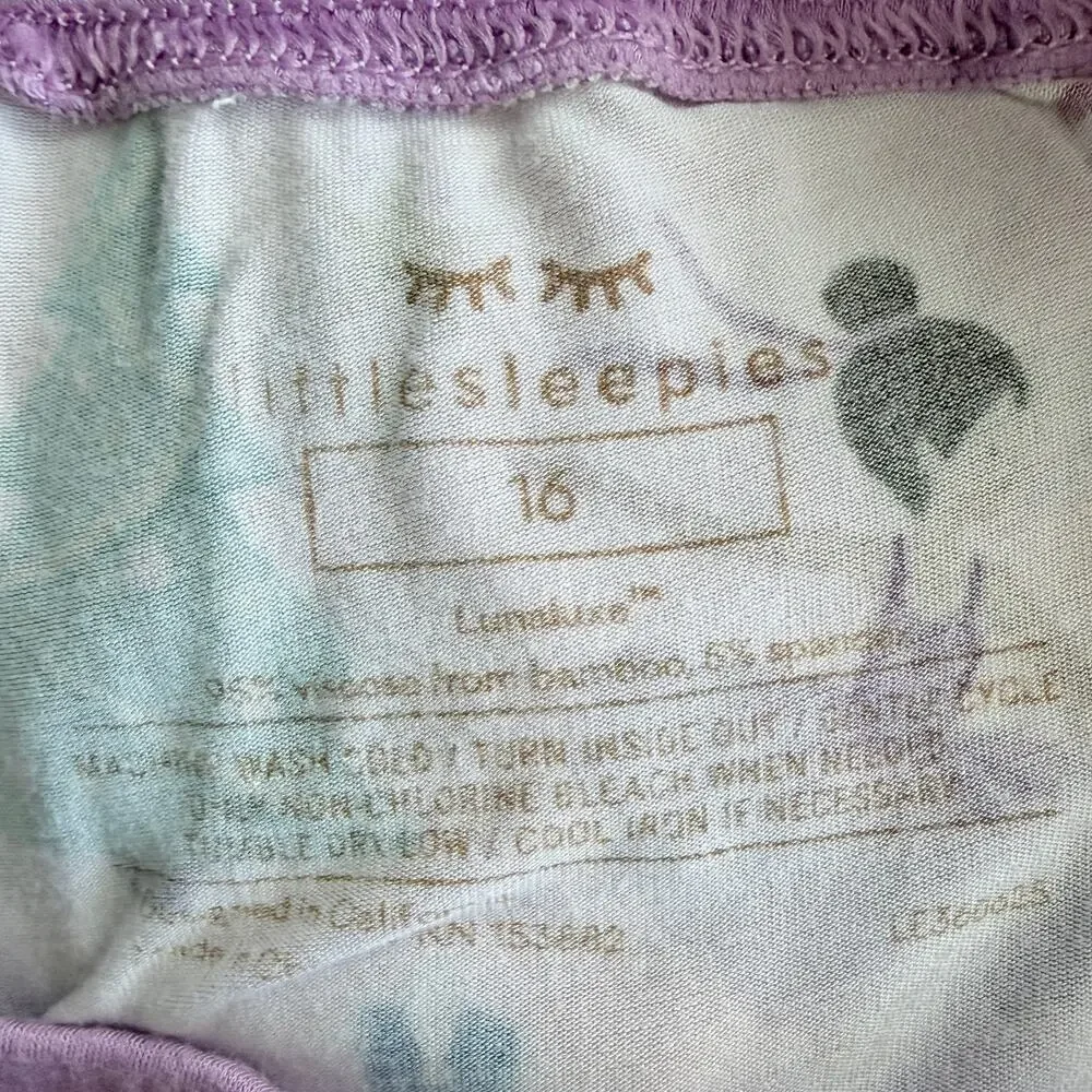 Little Sleepies Bamboo Nutcracker Purple Pajama Pants sz 16